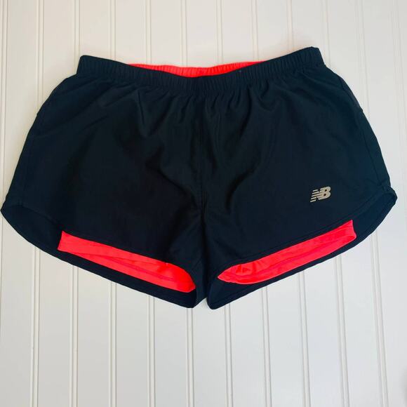 New Balance Running Shorts Sz Small Black Pink - Picture 1 of 4